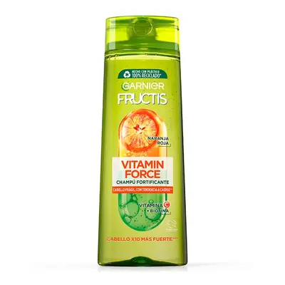 Garnier - Champô Anti-Queda Fructis com Laranja Vermelha, Vitamina C e Biotina para cabelos com 