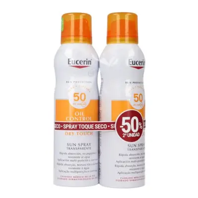 Eucerin - Pacote protetor solar corporal em spray Oil Control SPF50 - Toque seco