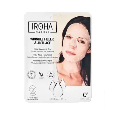 Iroha Nature - Máscara Wrinkle Filler & Anti-Age - Ácido hialurônico triplo