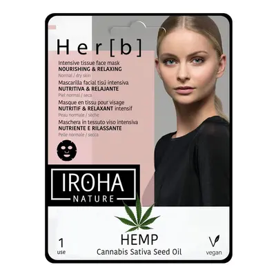 Iroha Nature - *Hemp* - Máscara facial de tecido intensivo - Nutritivo e relaxante