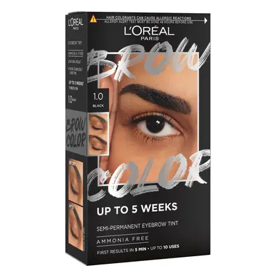 Loreal Paris - Tintura de sobrancelha semipermanente Brow Color - 1.0: Black