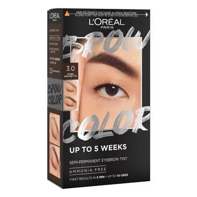 Loreal Paris - Tintura de sobrancelha semipermanente Brow Color - 3.0: Dark Brunette