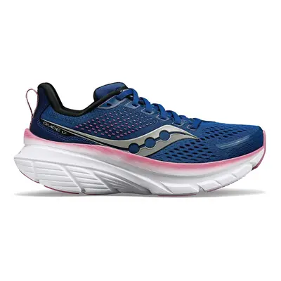 Sapatos femininos Saucony Guide 17 Wide Azul Rosa Cinza AW24, Tamanho