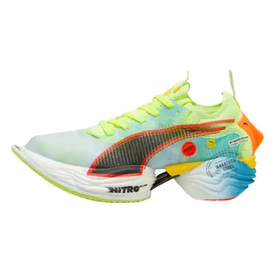 Sapatos femininos Puma Fast-R NITRO Elite 2 Marathon Series Azul Verde AW24, Tamanho