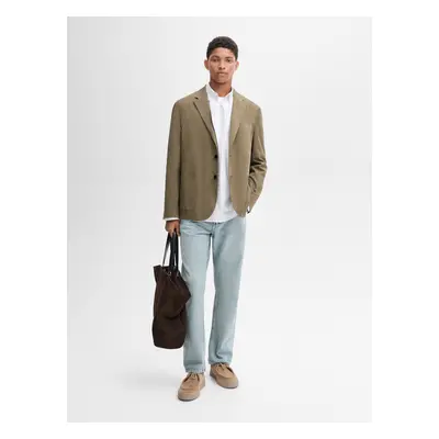 Blazer De Sarja Com Pormenor De Bolsos - Bege - Massimo Dutti - Homem