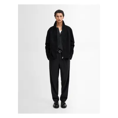 Casaco Em Pele Camurça - Preto - Massimo Dutti - Homem