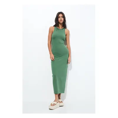 Vestido Midi De Manga Cava Halter