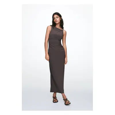 Vestido Midi Assimétrico Franzidos