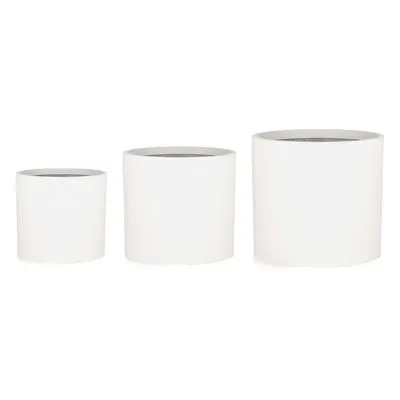 Blumfeldt Conjunto de vasos e suporte para plantas Gendt Tamanhos S/L/XL de Pedra de Fibra In/Ou