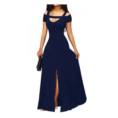 Nessa Vestido Longo, Azul Escuro