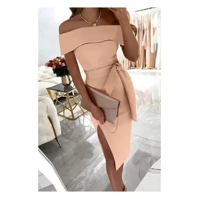 Elegante Vestido Midi Faleria, Rosa Claro