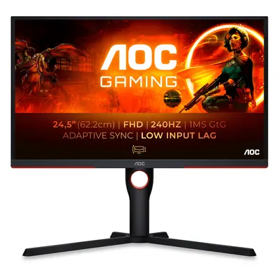 monitor gaming aoc 25g3zm bk 24,5 fhd 1920 x 1080, 240hz, 0,5ms, dp, 2xhdmi