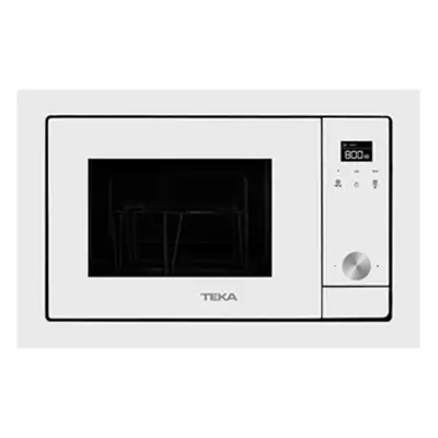 forno microondas integrável teka ml 8200 bis vidro branco 20 litros com grill branco