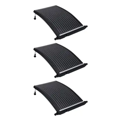 Painéis de aquecimento solar curvos p/ piscina 3 pcs 110x65 cm