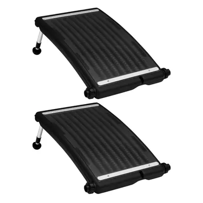 Painéis de aquecimento solar curvos p/ piscina 2 pcs 72,5x46 cm