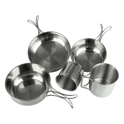 Utensílios a cozinha para campismo 5pcs | 3 panelas e 2 canecas | Aço inoxidável