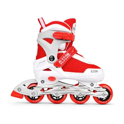 Patins em linha LITE HALLEY Vermelho Tamanho ajustável ABEC7 chassis em alumínio