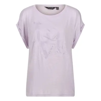 T-Shirt Amor Roselynn Mulher Lilás Pastel