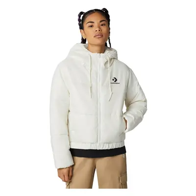 Casaco Converse Synthetic Short Puffer, Branco, Mulheres