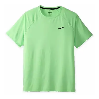 Camisola de Manga Curta Homem Brooks Atmosphere 2.0 Verde limão