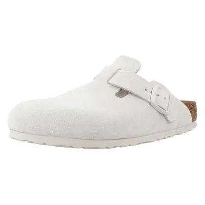 Sandálias Birkenstock Boston Suede Leather para mulher Branco