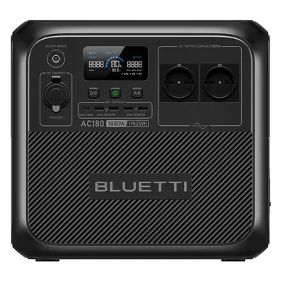 Estação Elétrica Portátil BLUETTI AC180 1800W/1152Wh Bateria para Campismo