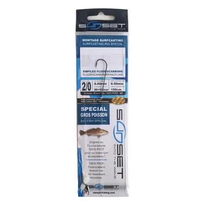 ESTRALHO P/PESCA SURFCASTING PEIXES GRANDE FLUOROCARBONO 2/0