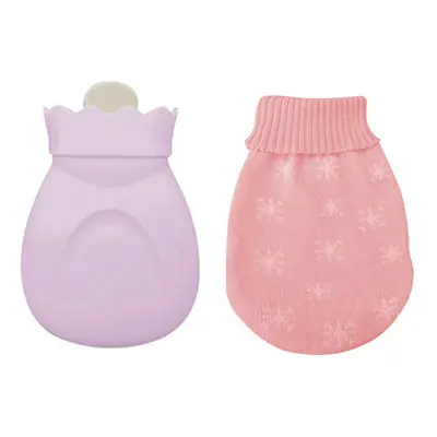 [2 PCS] Saco de água quente de silicone de 310 ml com capa de malha, tanque cheio de água, mini 