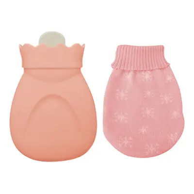 Saco de água quente de silicone de 310 ml com capa de malha, tanque cheio de água, mini aquecedo