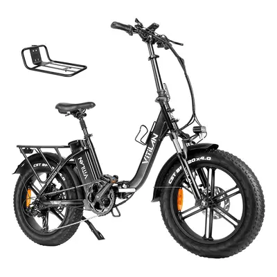 Bicicleta Elétrica Dobrável Vitilan U7 2.0 - Preto