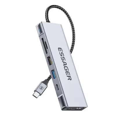 Hub USB 8 em 1 Essager com armazenamento SSD para MacBook Pro, MacBook Air