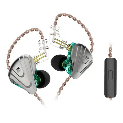 KZ ZSX Terminator Metal In Ear Fones de ouvido 12 unidades Híbrido 5BA + 1DD HIFI Bass Wired Fon