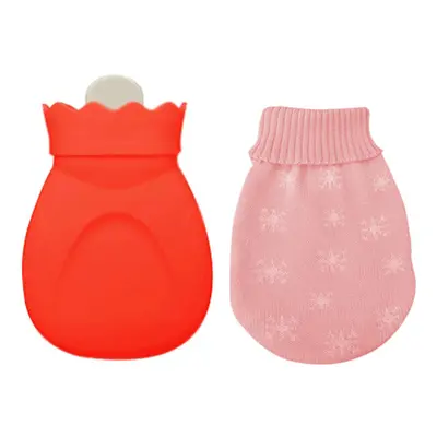 Saco de água quente de silicone de 310 ml com capa de malha, tanque cheio de água, mini aquecedo