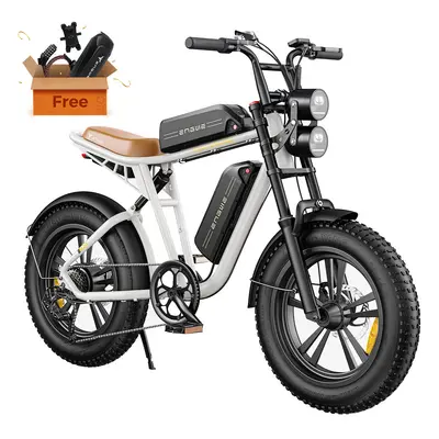 ENGWE M20 13Ah Bateria Dupla 20 Polegadas E-Bike 750W 45Km/h Velocidade Branco