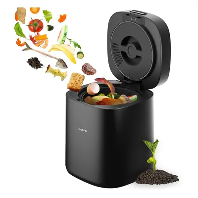 Composteira de cozinha Karfo UF006-EC, capacidade de 2,5 L, operação automática com um único bot