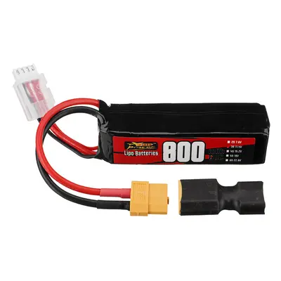 Bateria LiPo ZOP Power 3S 11.4V 800mAh 60C 8.88Wh com plug XT60 para drones de corrida RC FPV, a