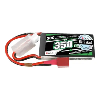 Bateria LiPo Tattu ACE 7,4V 350mAh 30C 2S1P com plug T para carro RC