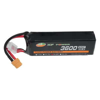 Bateria LiPo XF POWER 14.8V 3600mAh 65C 4S com plugue XT60 para carro RC