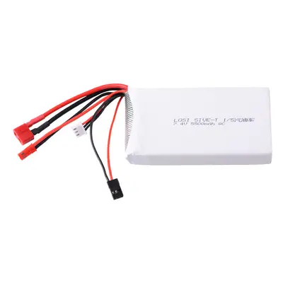 Bateria de Lipo 7.4V 5500mAh 8C 2S com conector T/Tamiya/Futaba/JST para Carro RC LOSI 5IVE-T 1/