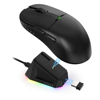 Mouse de jogo AJAZZ AJ159P E-sports de duplo modo sem fio com sensor PAW3395, 2.4G/cabeados, mou