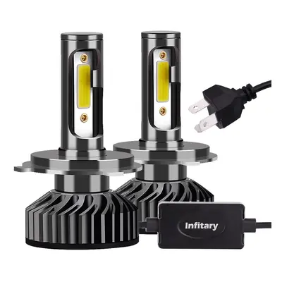 INFITARY 12V H4 H7 H11 COB LED Lâmpadas de farol de carro Super brilhantes Luz de carro modifica