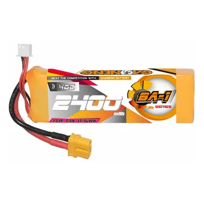 Bateria LiPo Gaoneng GNB 7.4V 2400mAh 40C 2S com conector T / XT60 para carro RC escala 1/12 1/1