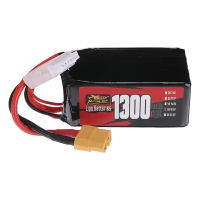 Bateria LiPo ZOP Power 5S 18,5V 1300mAh 60C com plug XT60 para drones de corrida RC FPV, aviões 