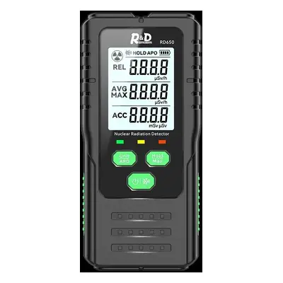 Contador Geiger RD650 Detector de Radiação Nuclear Raio X γ-raio β-raio Testador de Radioativida