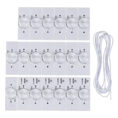 20 peças de contas de lâmpada SMD de 3V com lente óptica e fio de 2M para reparo de TVs LED de 3