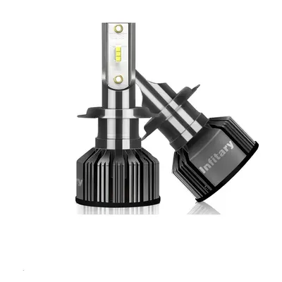 Infitary H7 H4 LED lâmpadas de faróis de carros 12V Branco 6500K COB Mini luzes de neblina Farói