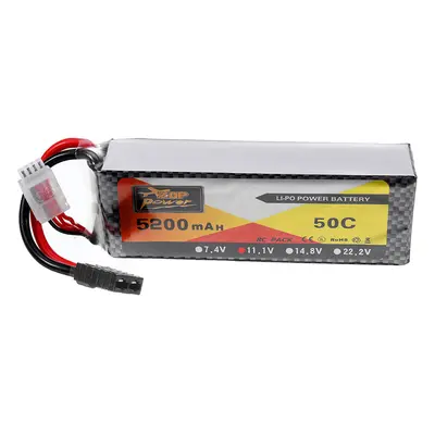 Bateria Lipo ZOP Power 11.1V 5200mah 50C 3S com Plug TRX para Carro RC Wltoys 1/8