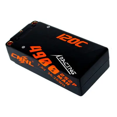 Bateria LiPo CNHL Racing Series 7.4V 4900mAh 120C 2S Hard Case com plug T Dean para carro RC Wlt