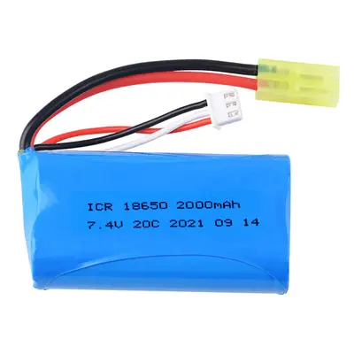 Bateria Lipo 18650 7.4V 2000MAH 20C XT30/XT60/T/EL-2P/SM3P/SM4P/SM/JST para Barcos RC Carros Tan