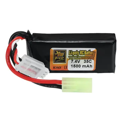 Bateria LiPo ZOP Power 2S 7.4V 1500mAh 35C com plug T para carros RC, aviões, helicópteros, dron